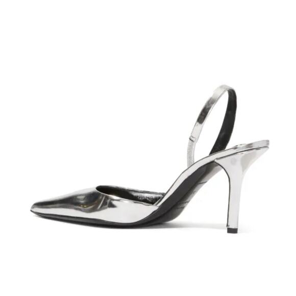Proenza Schouler Slash Slingback Pumps in Silver Specchio 37 - Picture 5 of 5